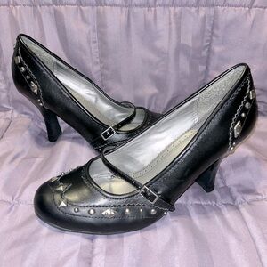 Chinese Laundry Mary Jane Studded Heels - 10M